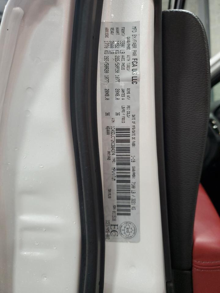 1C4SDJCT2KC664374 2019 Dodge Durango R/T