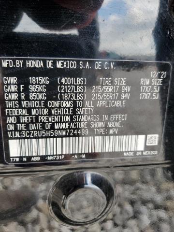 2022 HONDA HR-V EX - 3CZRU5H59NM724499