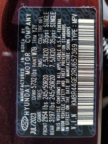 2024 Hyundai Palisade Sel Premium VIN: KM8R44GE2RU657369 Lot: 61288064