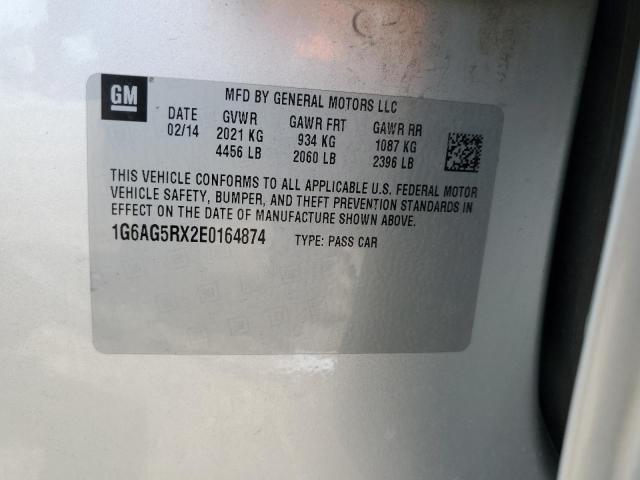 2014 Cadillac Ats VIN: 1G6AG5RX2E0164874 Lot: 60899374