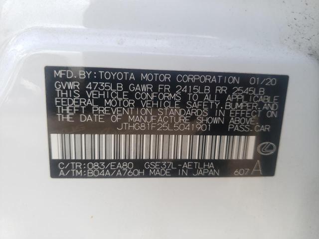 2020 LEXUS IS 300 F-S JTHG81F25L5041901