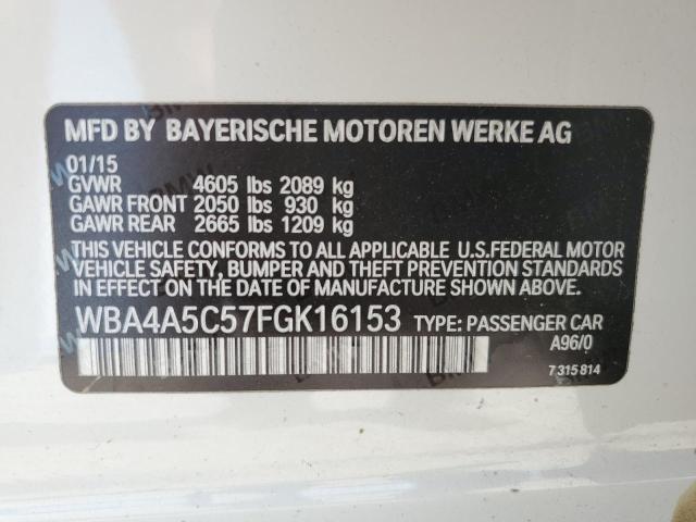 VIN WBA4A5C57FGK16153 2015 BMW 4 Series, 428 I Gran... no.12