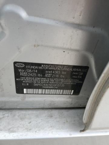 2014 Hyundai Sonata Se VIN: 5NPEC4AC5EH910735 Lot: 57841444