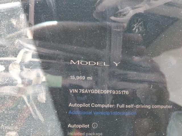 2023 Tesla Model Y VIN: 7SAYGDED9PF935176 Lot: 60291314