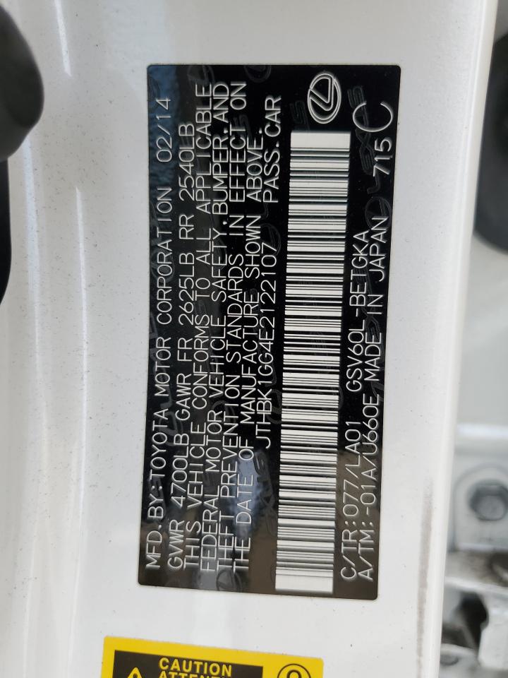 JTHBK1GG4E2122107 2014 Lexus Es 350