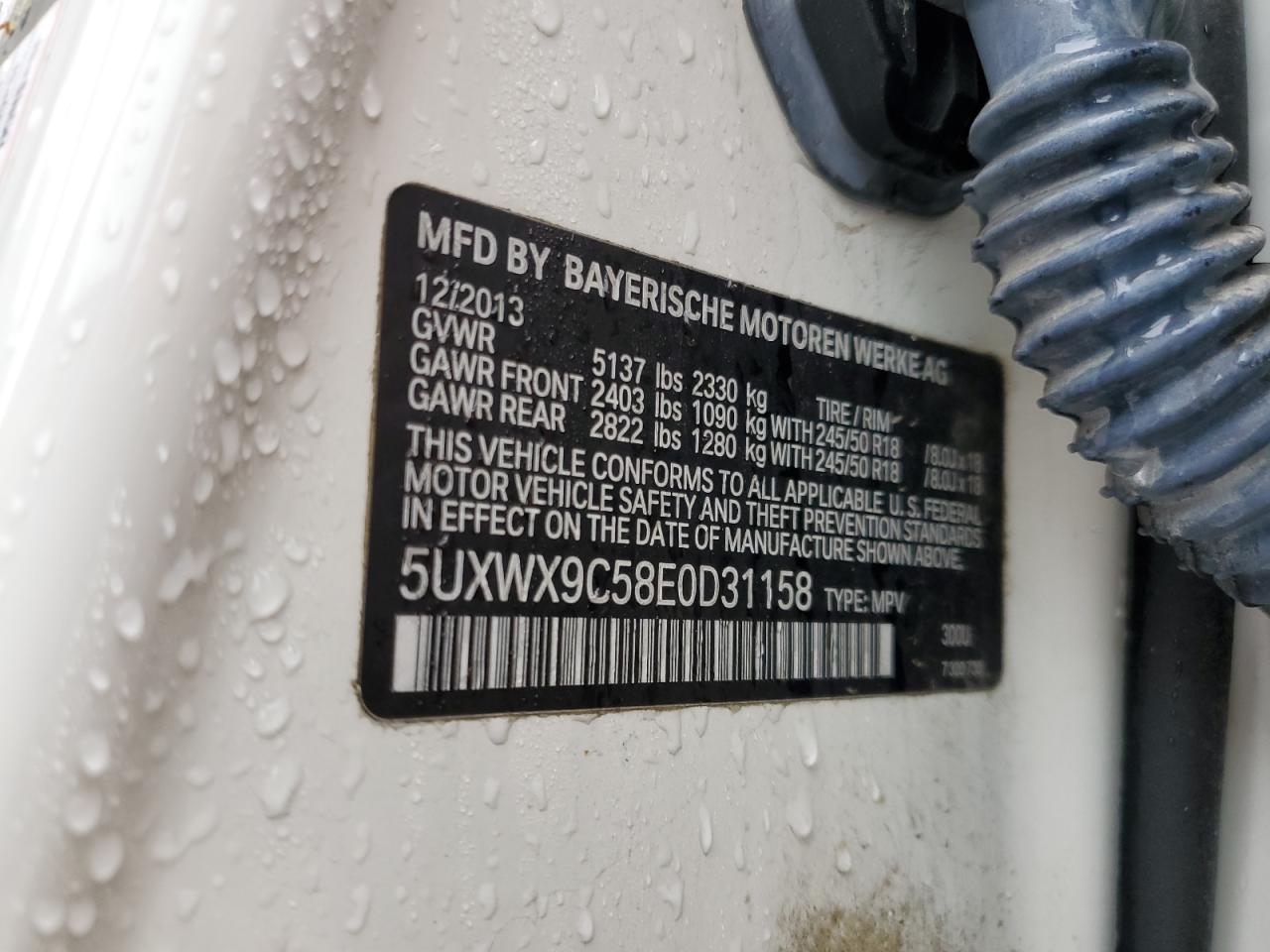 5UXWX9C58E0D31158 2014 BMW X3 xDrive28I