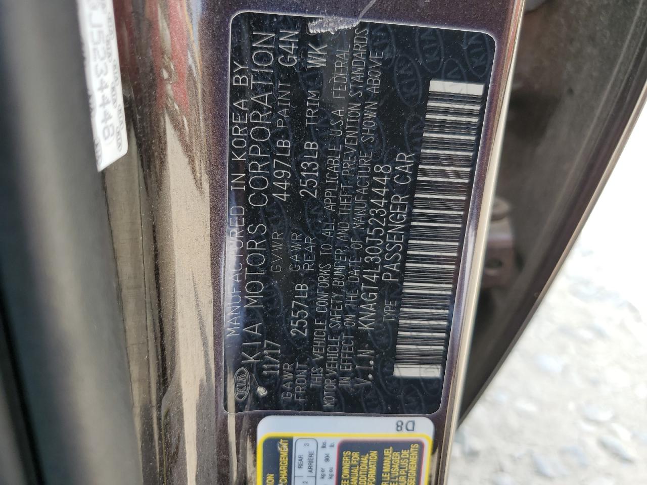 KNAGT4L30J5234448 2018 Kia Optima Lx