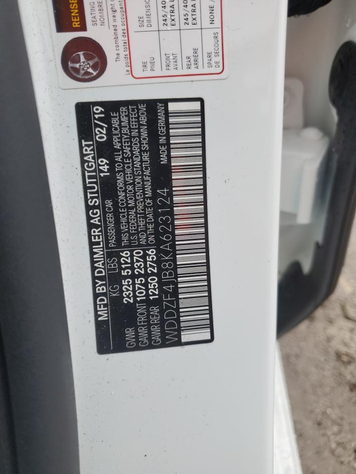 WDDZF4JB8KA623124 2019 Mercedes-Benz E 300