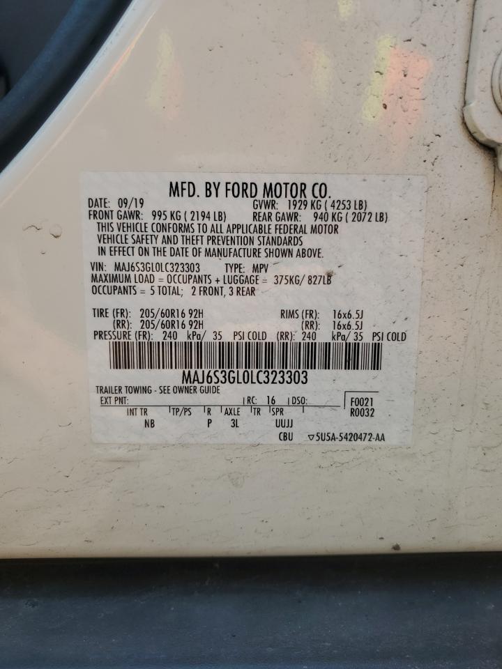 MAJ6S3GL0LC323303 2020 Ford Ecosport Se