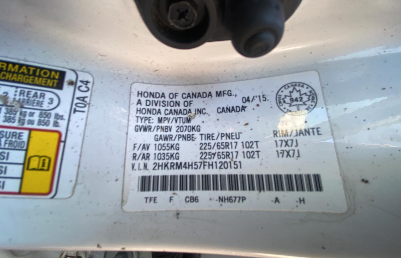 2HKRM4H57FH120151 2015 Honda Cr-V Ex