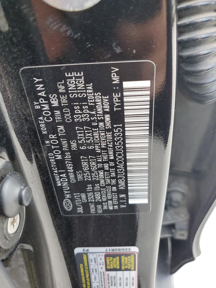 KM8JU3AC0CU353351 2012 Hyundai Tucson Gls