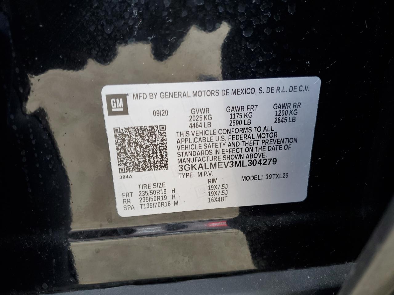 3GKALMEV3ML304279 2021 GMC Terrain Sle