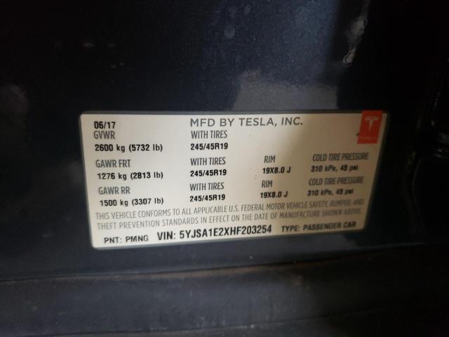 2017 Tesla Model S VIN: 5YJSA1E2XHF203254 Lot: 55575484