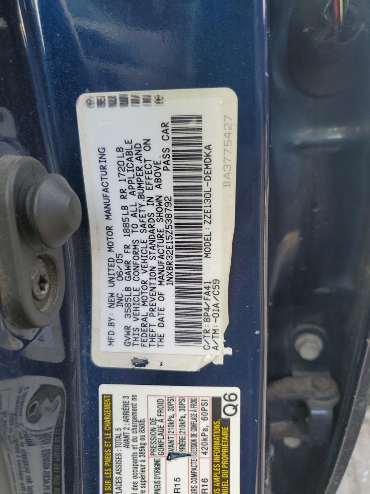 1NXBR32E15Z538792 2005 Toyota Corolla Ce