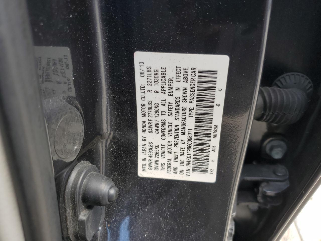 JH4KC1F90EC006011 2014 Acura Rlx Advance