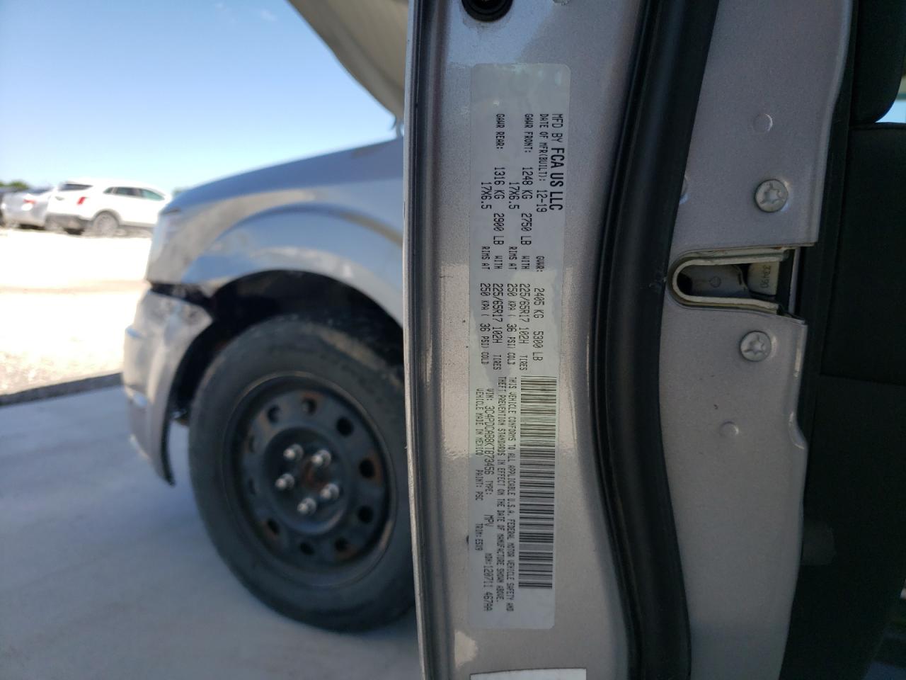 3C4PDCAB8KT873456 2019 Dodge Journey Se