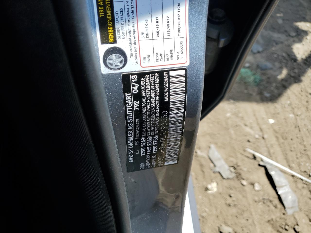 WDDHF8JB0EA793050 2014 Mercedes-Benz E 350 4Matic