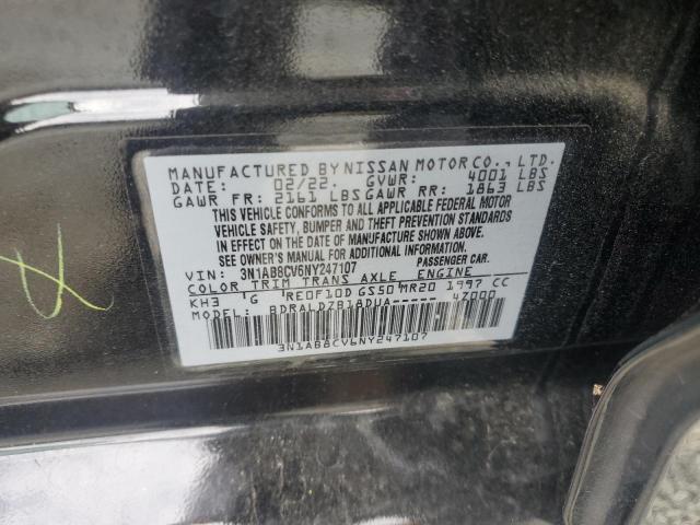 2022 Nissan Sentra Sv VIN: 3N1AB8CV6NY247107 Lot: 58666084