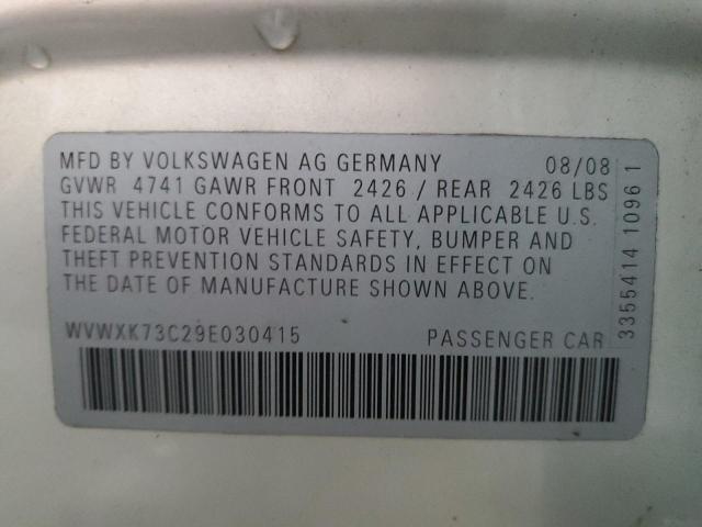 2009 Volkswagen Passat Wagon Turbo VIN: WVWXK73C29E030415 Lot: 60872894