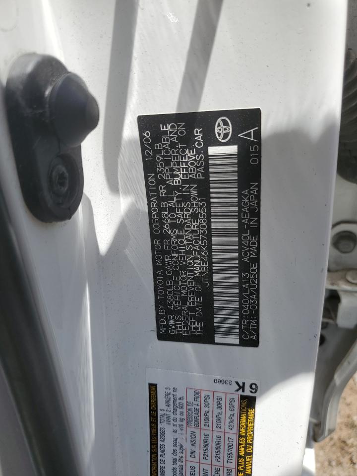 JTNBE46K573085531 2007 Toyota Camry Ce