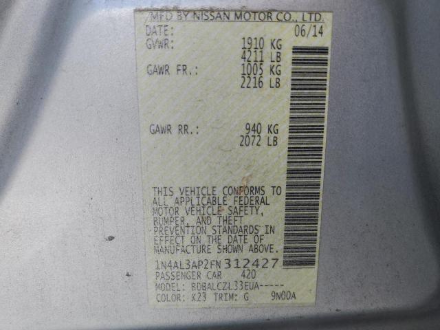 2015 NISSAN ALTIMA 2.5 - 1N4AL3AP2FN312427
