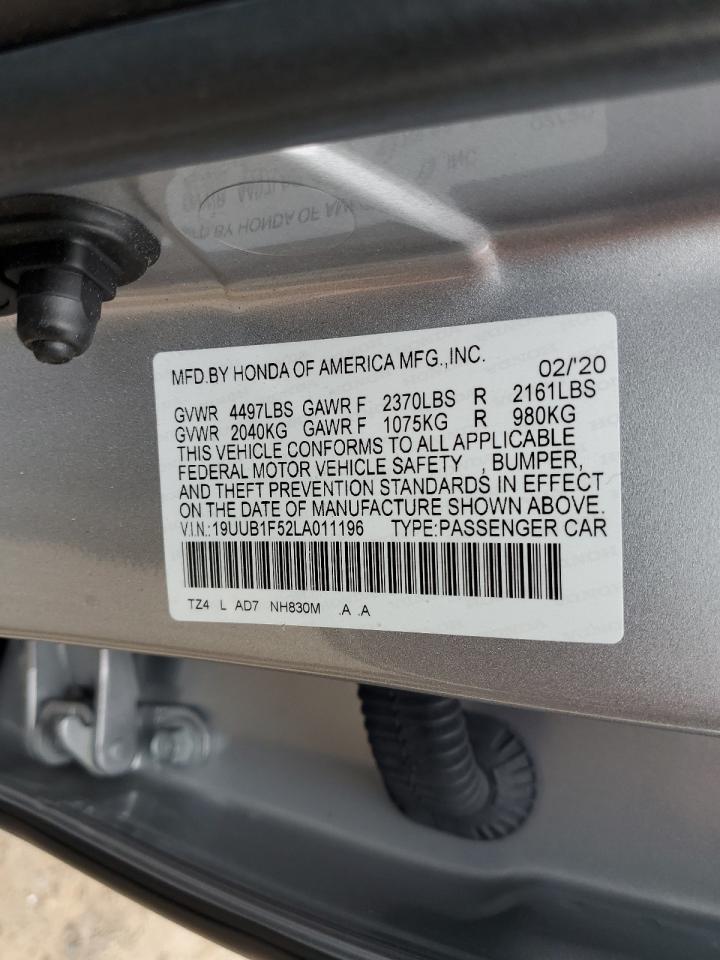 19UUB1F52LA011196 2020 Acura Tlx Technology