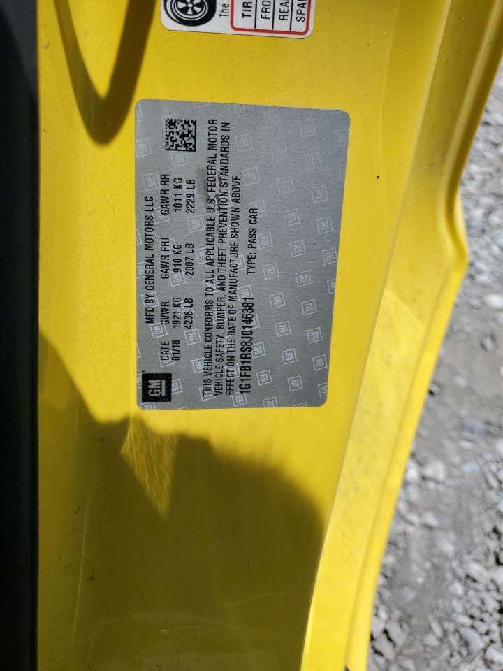 1G1FB1RS8J0146381 2018 Chevrolet Camaro Lt