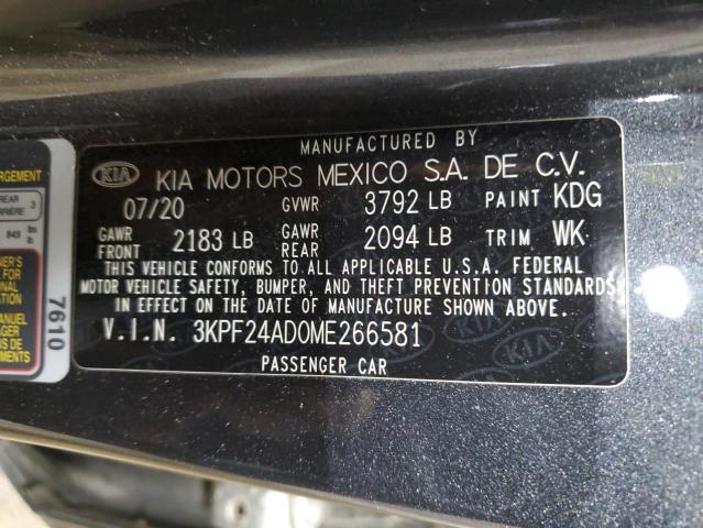 2021 Kia Forte Fe VIN: 3KPF24AD0ME266581 Lot: 57250374