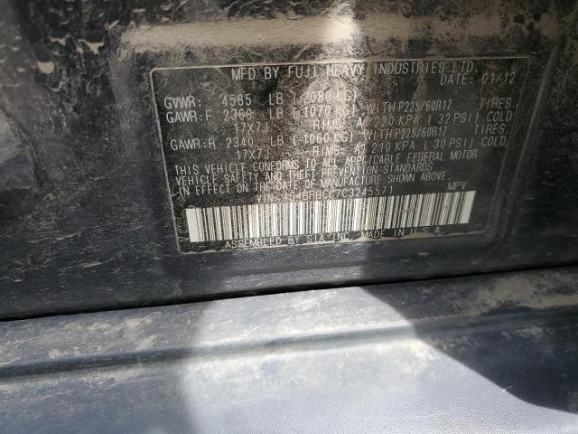 2012 Subaru Outback 2.5I Premium VIN: 4S4BRBCC7C3245571 Lot: 59181654