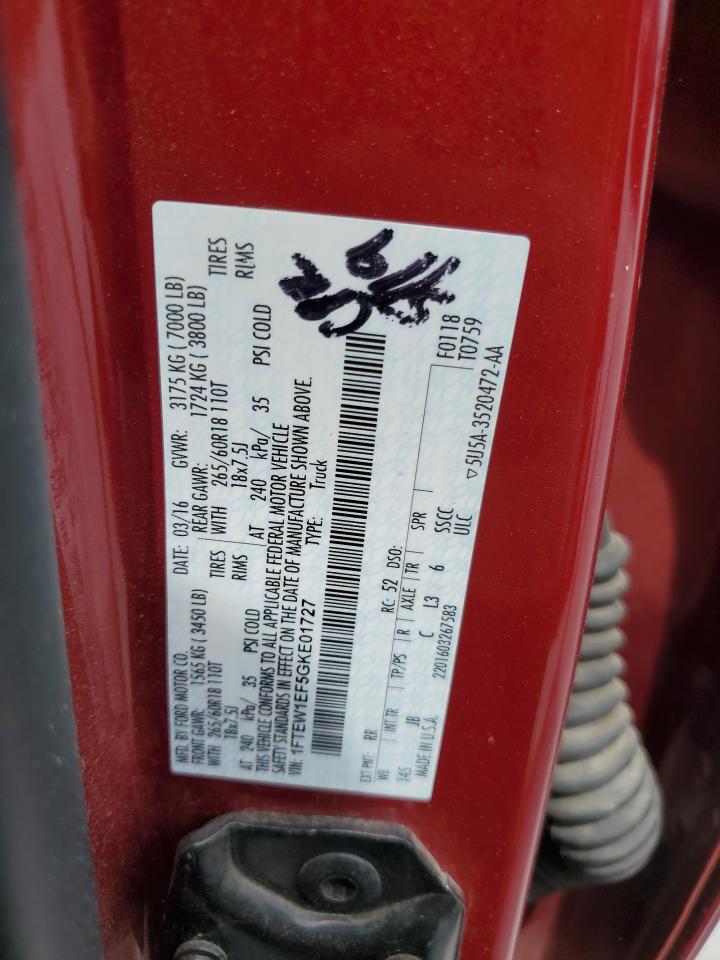 1FTEW1EF5GKE01727 2016 Ford F150 Supercrew