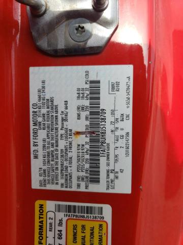 2018 Ford Mustang VIN: 1FATP8UH8J5138709 Lot: 59336784