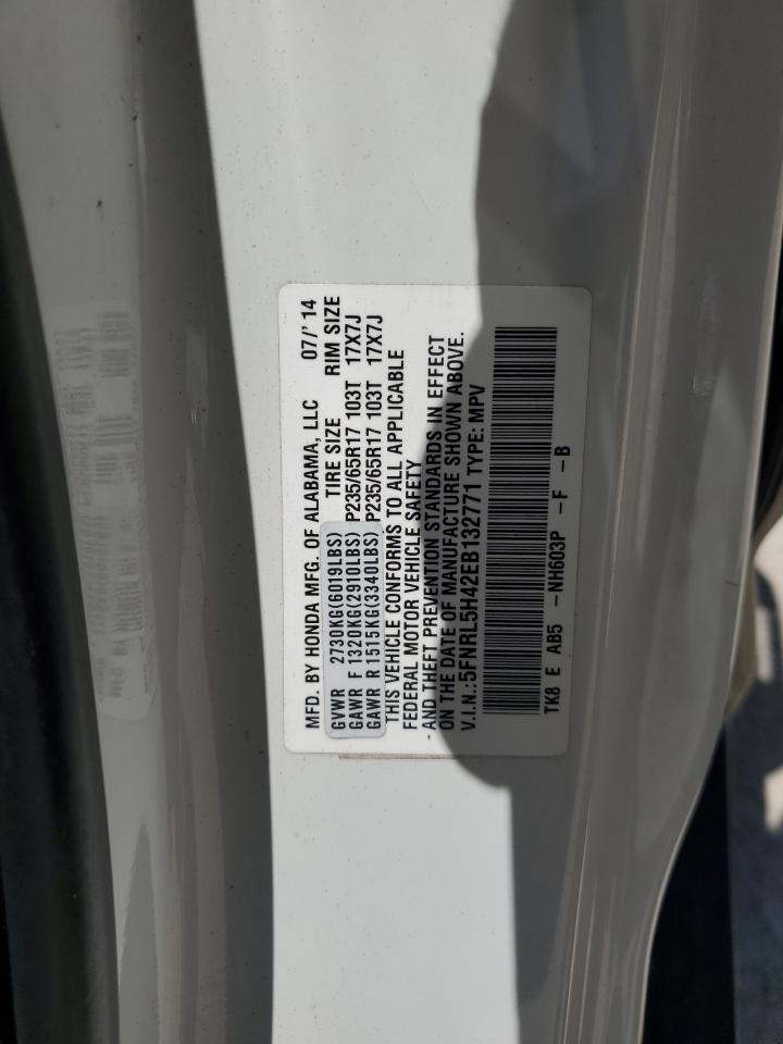 5FNRL5H42EB132771 2014 Honda Odyssey Ex