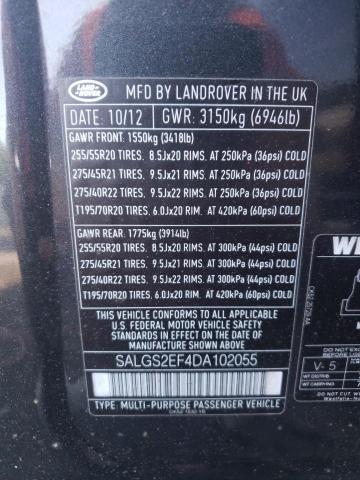 VIN SALGS2EF4DA102055 2013 Land Rover Range Rover,... no.13