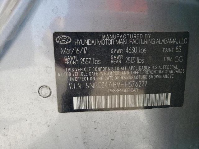 2017 Hyundai Sonata Sport VIN: 5NPE34AB9HH576222 Lot: 59255644