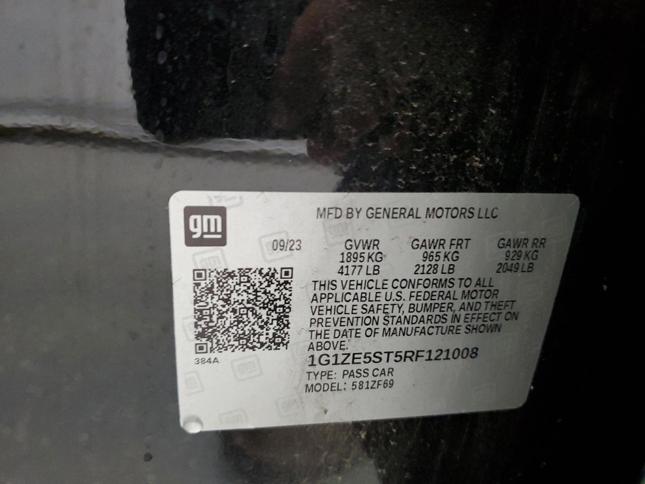 1G1ZE5ST5RF121008 CHEVROLET MALIBU 2024