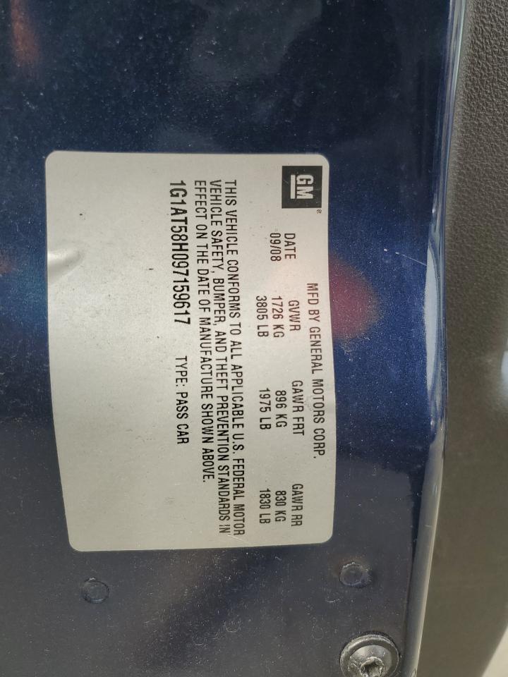 1G1AT58H097159617 2009 Chevrolet Cobalt Lt