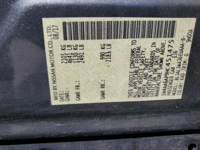 2017 NISSAN MAXIMA 3.5 - 1N4AA6AP9HC451475
