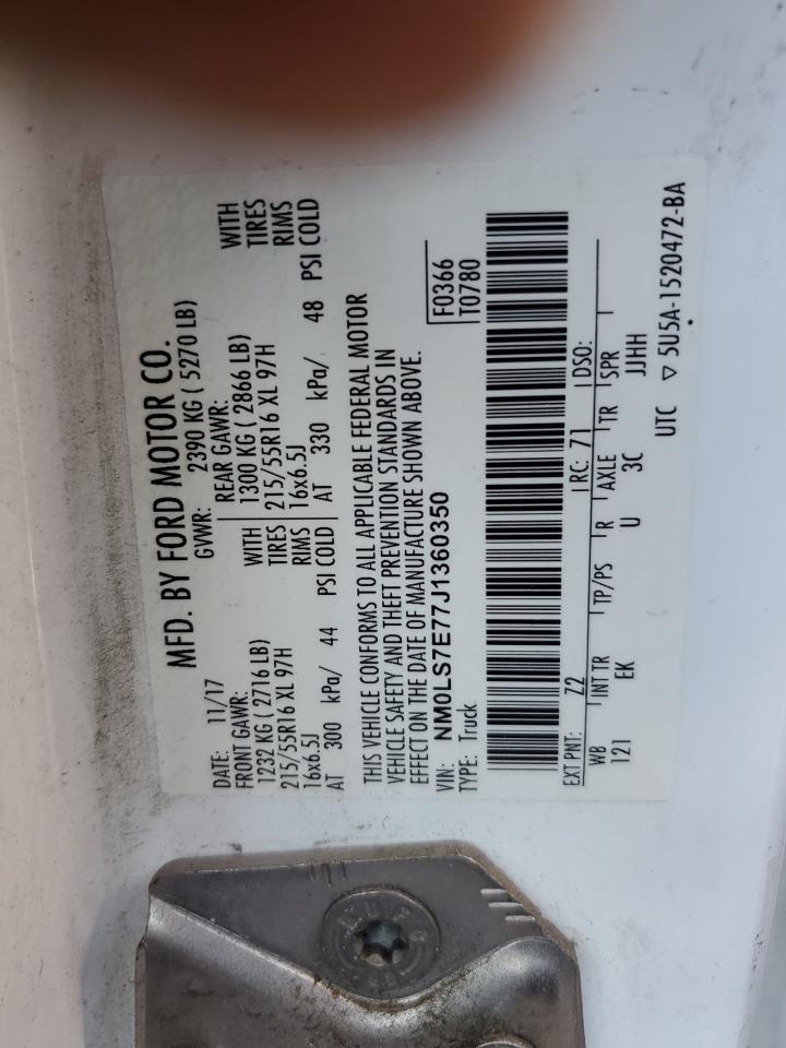 NM0LS7E77J1360350 2018 Ford Transit Connect Xl