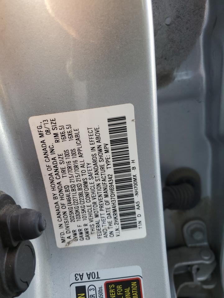 2HKRM4H37DH694342 2013 Honda Cr-V Lx