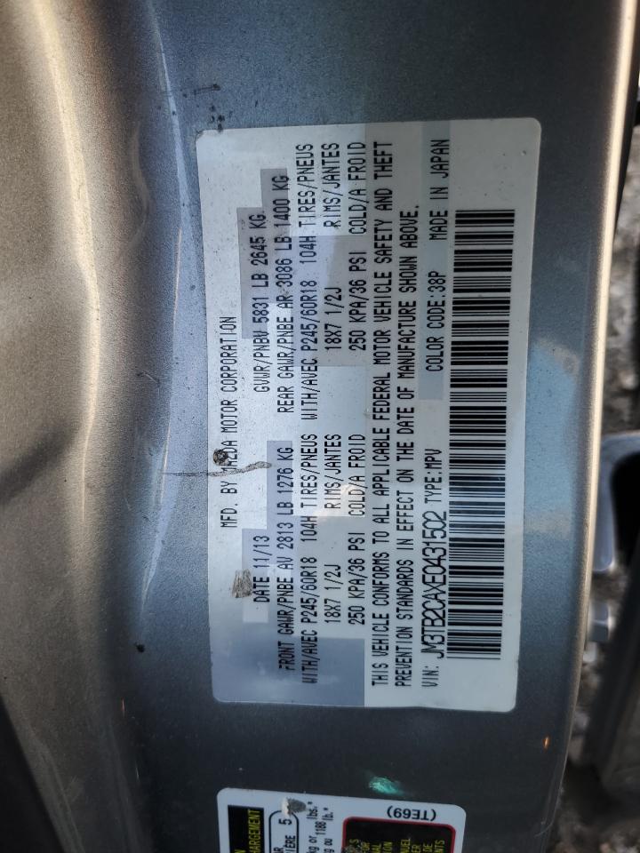 JM3TB2CAXE0431502 2014 Mazda Cx-9 Touring