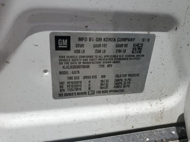 2019 Buick Encore Preferred VIN: KL4CJASB3KB766496 Lot: 57483064