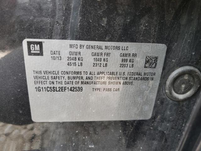 2014 Chevrolet Malibu 1Lt VIN: 1G11C5SL2EF142539 Lot: 58119024