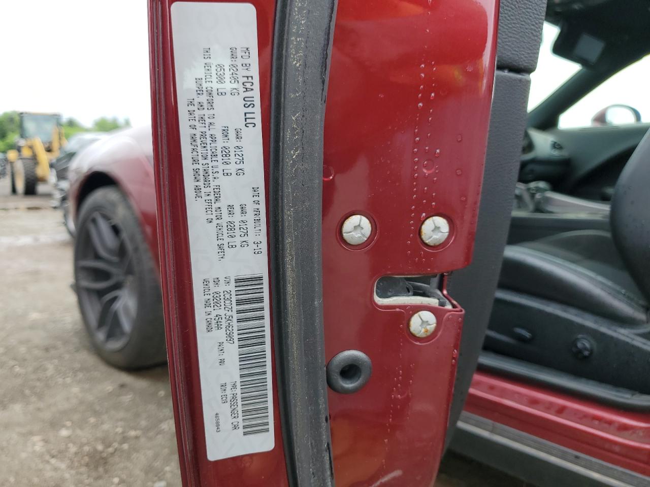 2C3CDZFJ5KH629097 2019 Dodge Challenger R/T Scat Pack