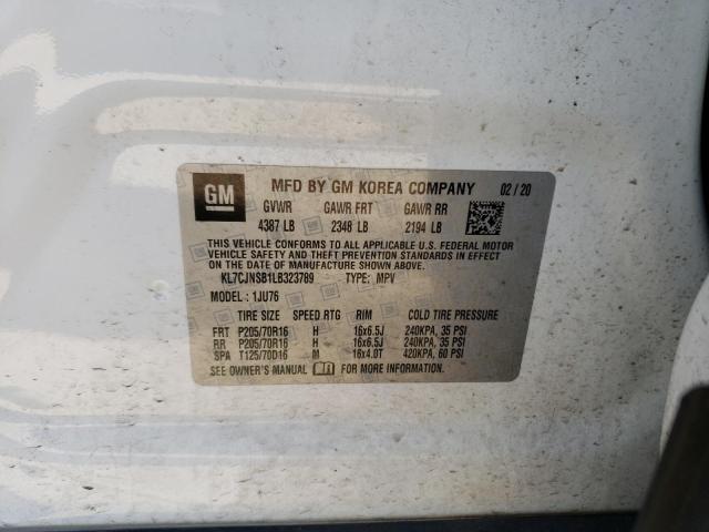 2020 CHEVROLET TRAX LS - KL7CJNSB1LB323789