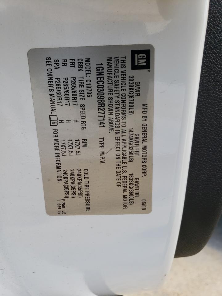 1GNEC03098R277141 2008 Chevrolet Tahoe C1500 Police