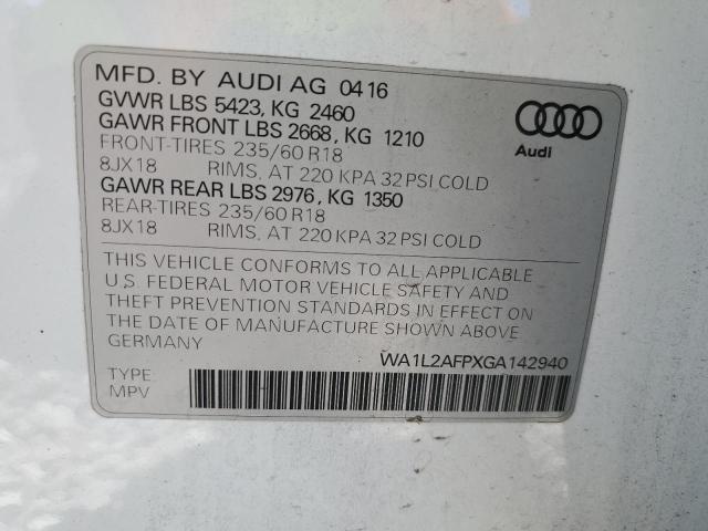 VIN WA1L2AFPXGA142940 2016 Audi Q5, Premium Plus no.14