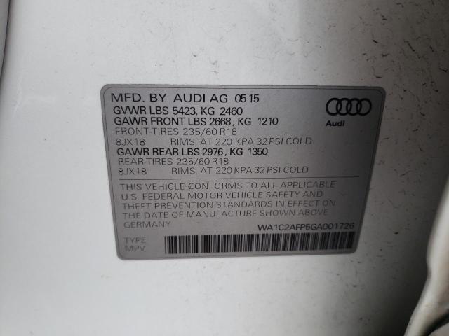 VIN WA1C2AFP5GA001726 2016 Audi Q5, Premium no.13