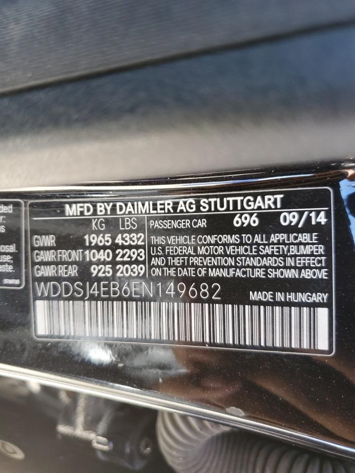 WDDSJ4EB6EN149682 2014 Mercedes-Benz Cla 250