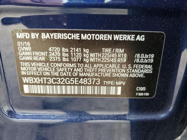 VIN WBXHT3C32G5E48373 2016 BMW X1, Xdrive28I no.12