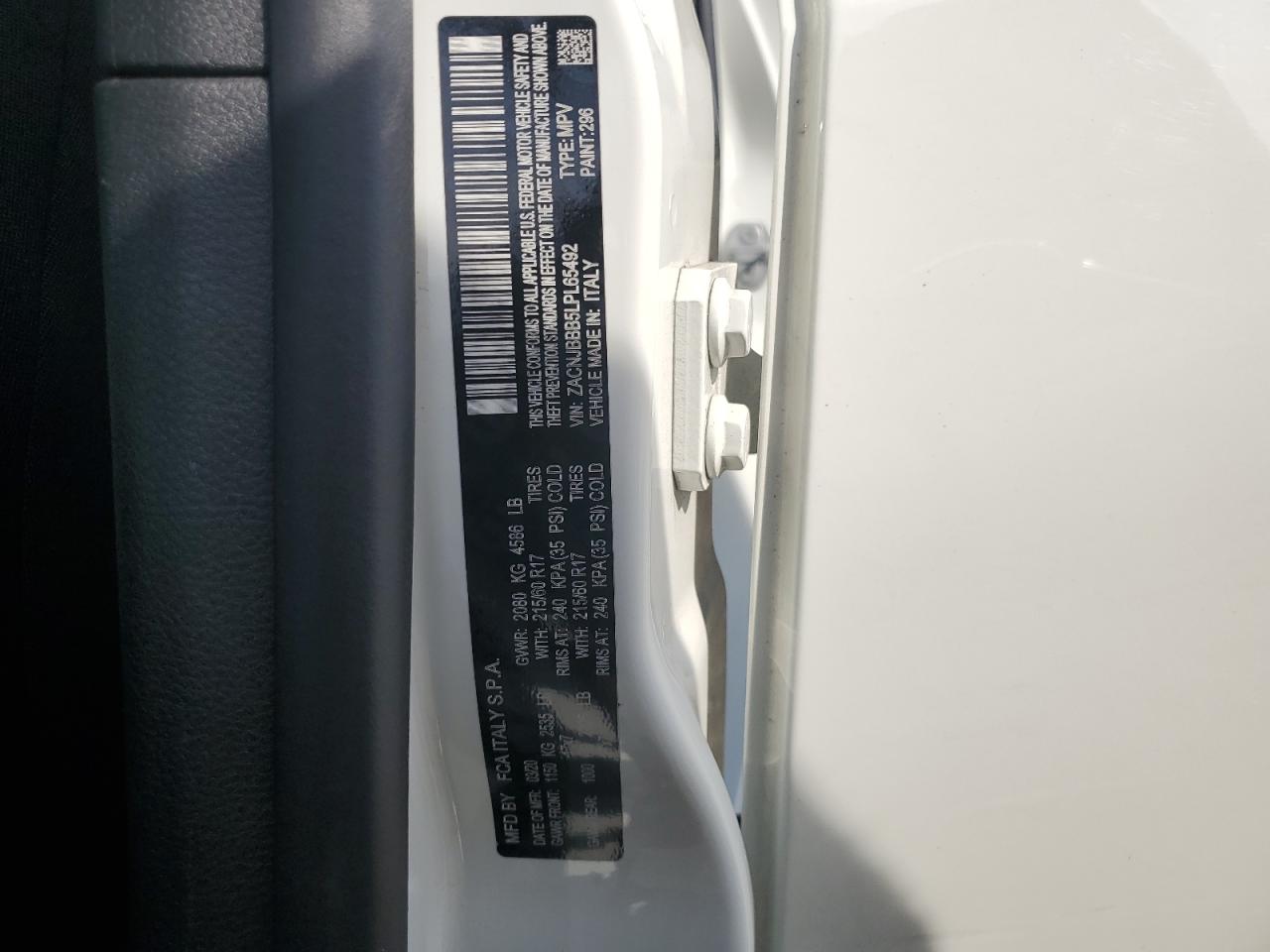 ZACNJBBB5LPL65492 2020 Jeep Renegade Latitude